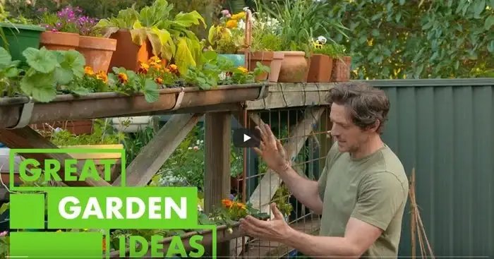 Old Gutter into Hydroponic Garden